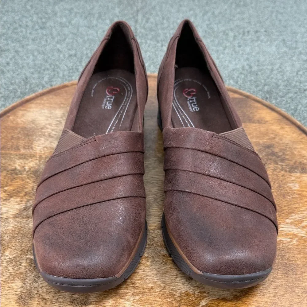 B True Baretraps Sheos Wm 10 M Gisela Brown Slip-On Loafers Comfort